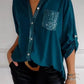 Casual top med patchwork pailletten