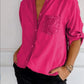 Casual top med patchwork pailletten